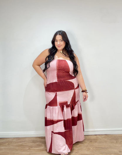 Vestido Tomara que Caia em Crepe de Seda Outono