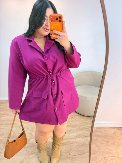 Vestido Blazer Curto de Alfaiataria