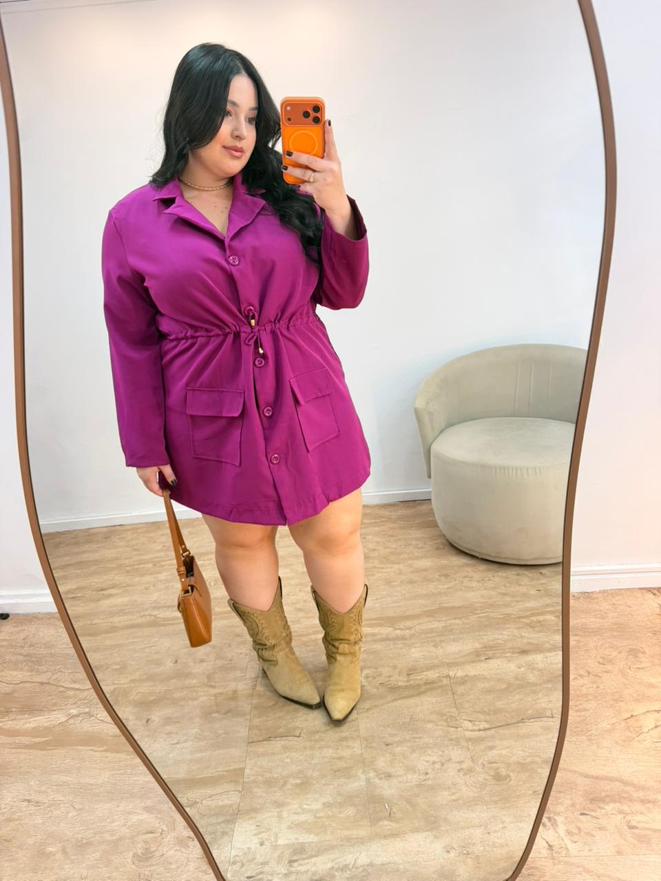 Vestido Blazer Curto de Alfaiataria