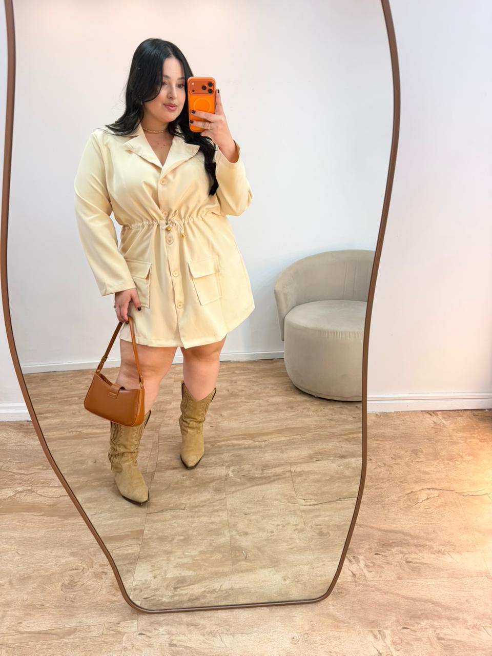 Vestido Blazer Curto de Alfaiataria