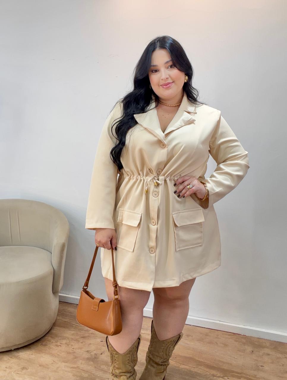 Vestido Blazer Curto de Alfaiataria