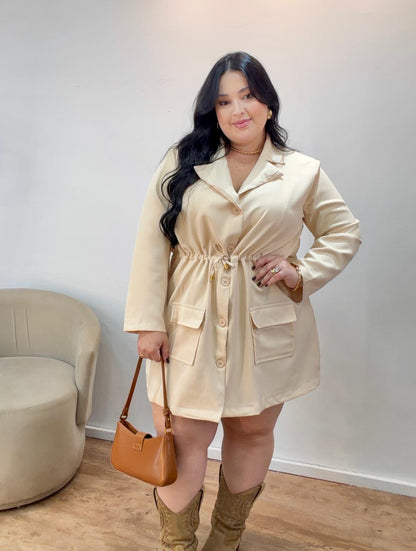 Vestido Blazer Curto de Alfaiataria