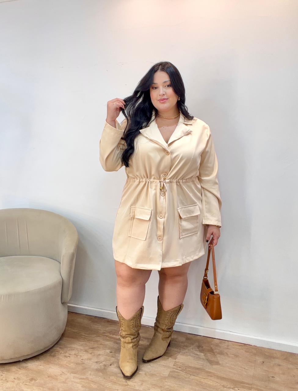 Vestido Blazer Curto de Alfaiataria