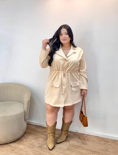 Vestido Blazer Curto de Alfaiataria