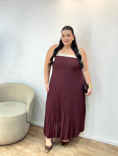 Vestido Tricot Plissado Isadora