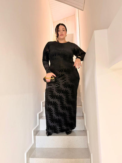 Vestido Cropped Estampado Devore Banana Farm