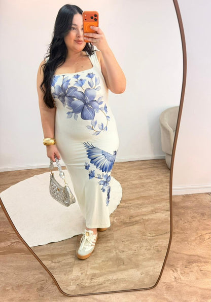 Vestido Midi Voo em Flor