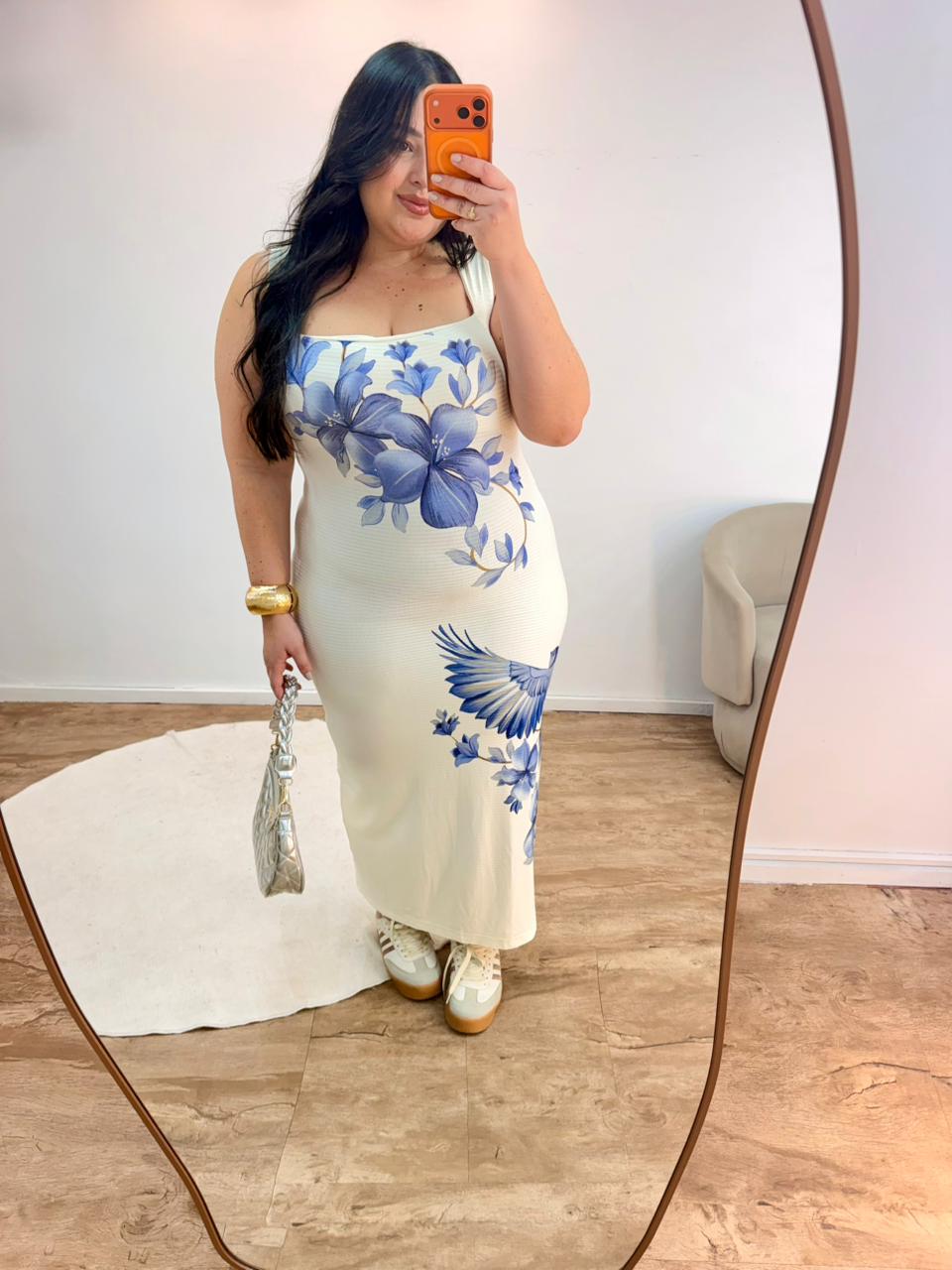 Vestido Midi Voo em Flor