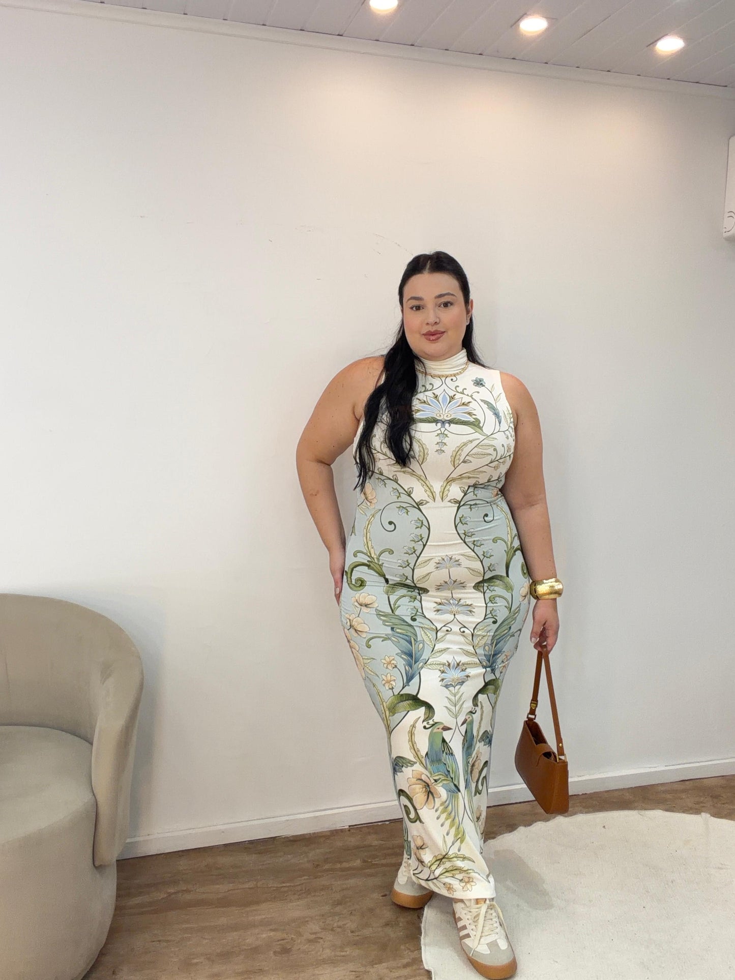 Vestido Midi Estampado Milena