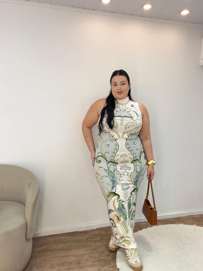 Vestido Midi Estampado Milena