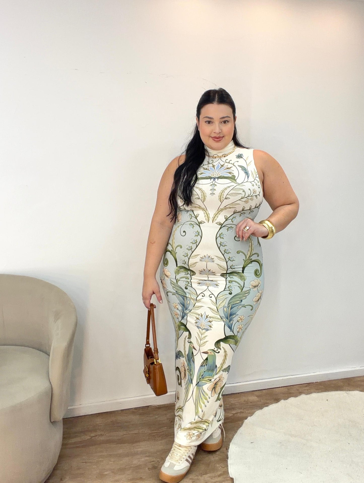 Vestido Midi Estampado Milena