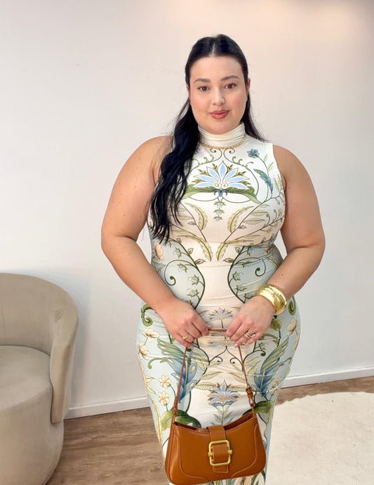 Vestido Midi Estampado Milena