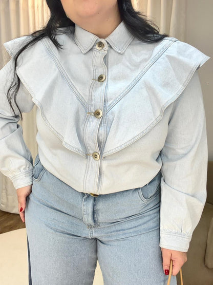Camisa Jeans Boho Farm