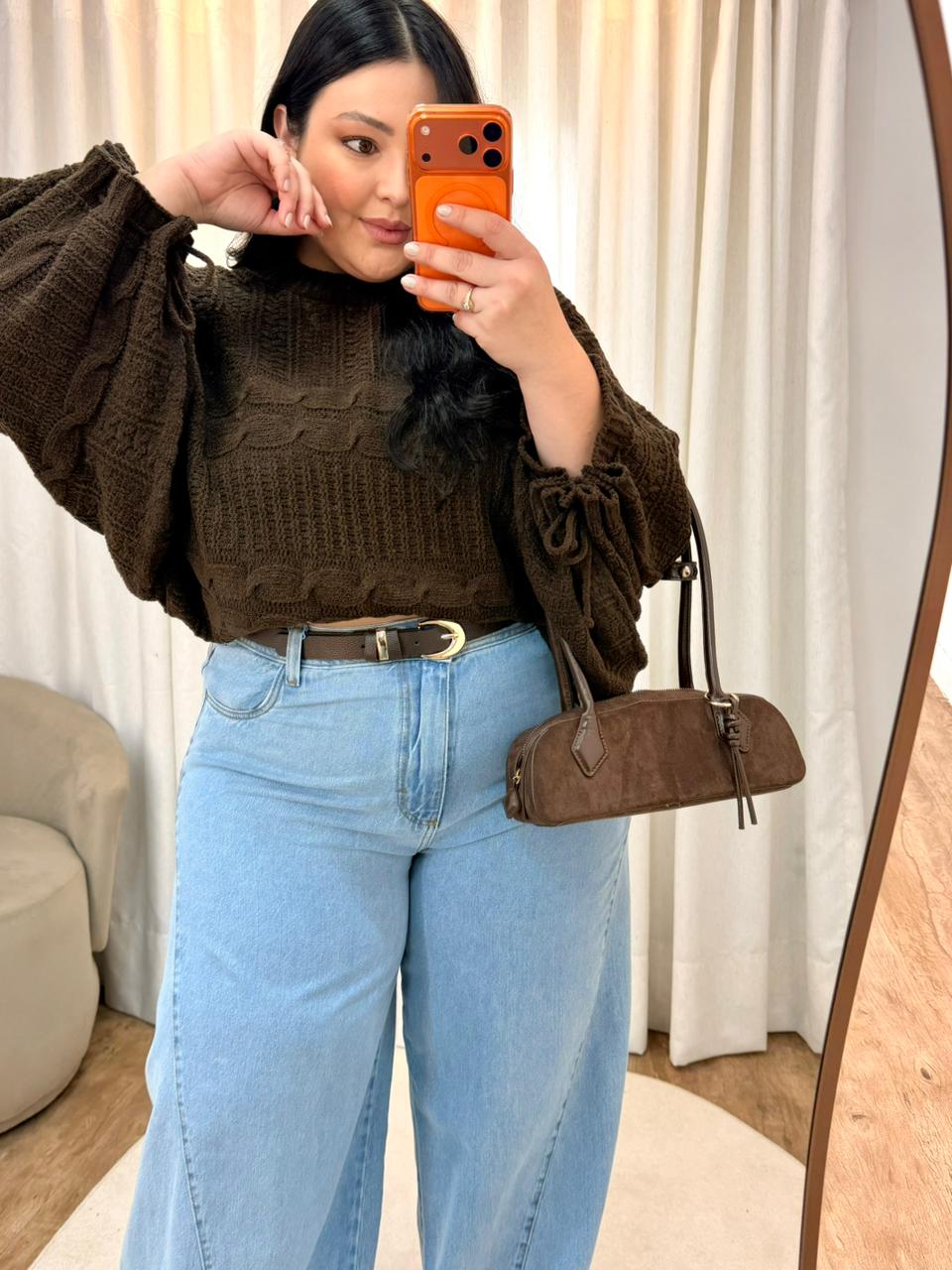 Cropped Tricot Amarraçaõ no Punho
