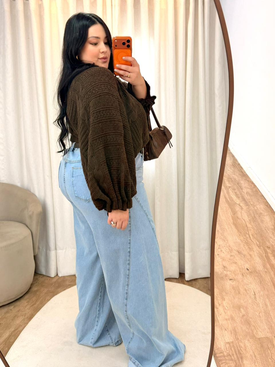 Cropped Tricot Amarraçaõ no Punho
