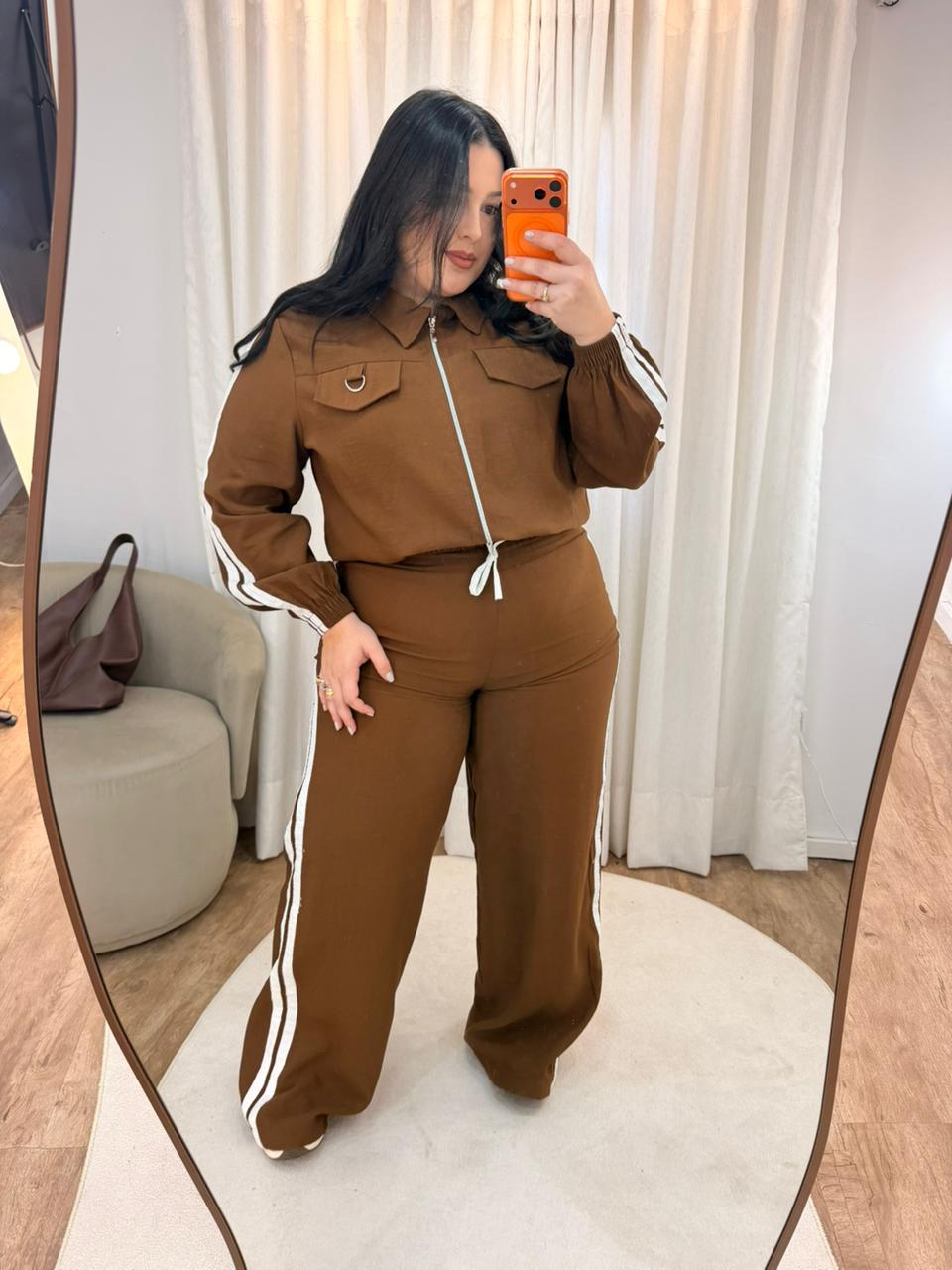 Conjunto de Listras com Jaqueta Leandra