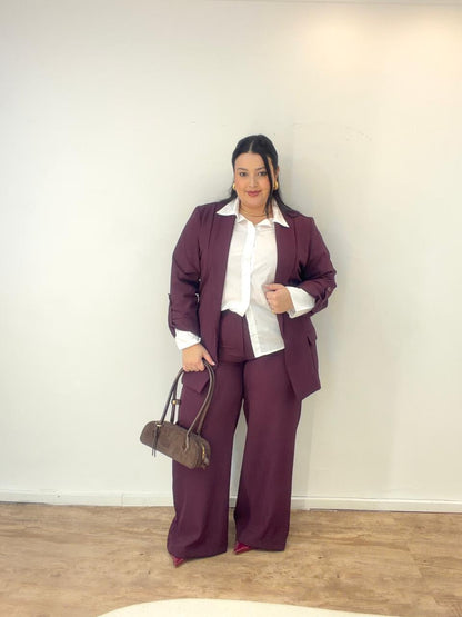 Conjunto de Alfaiataria com Blazer Alongado