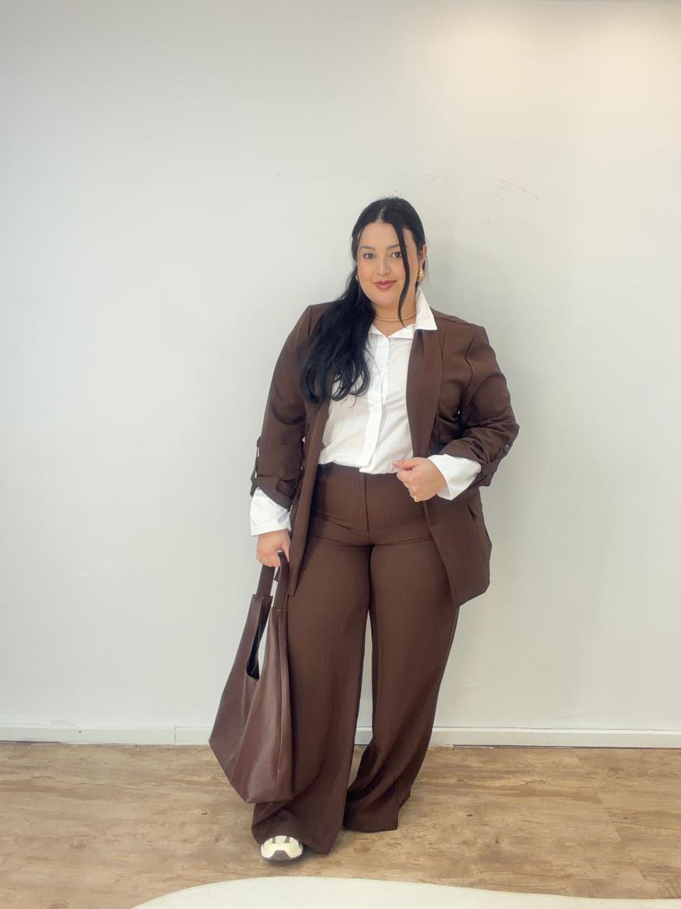 Conjunto de Alfaiataria com Blazer Alongado