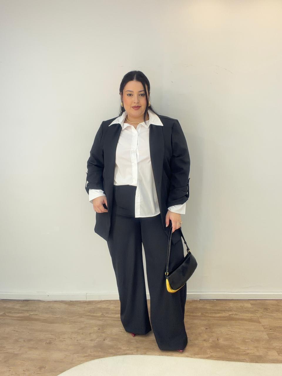 Conjunto de Alfaiataria com Blazer Alongado