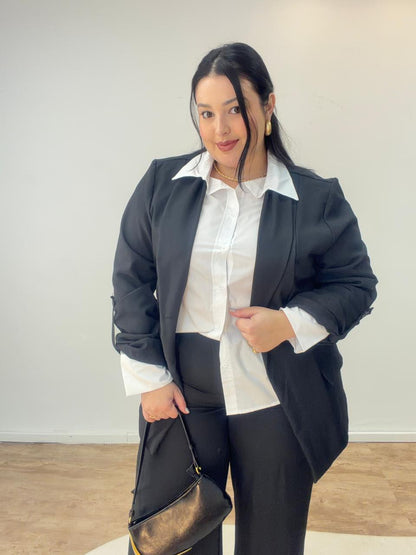 Conjunto de Alfaiataria com Blazer Alongado