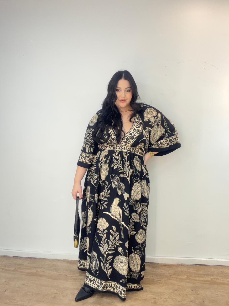 Vestido Longo Jardim de Cordel