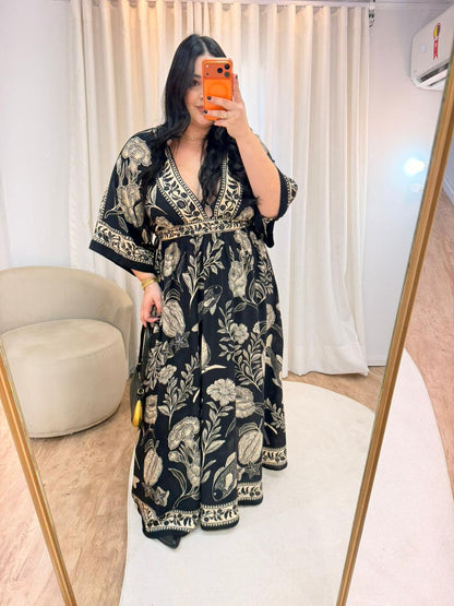 Vestido Longo Jardim de Cordel