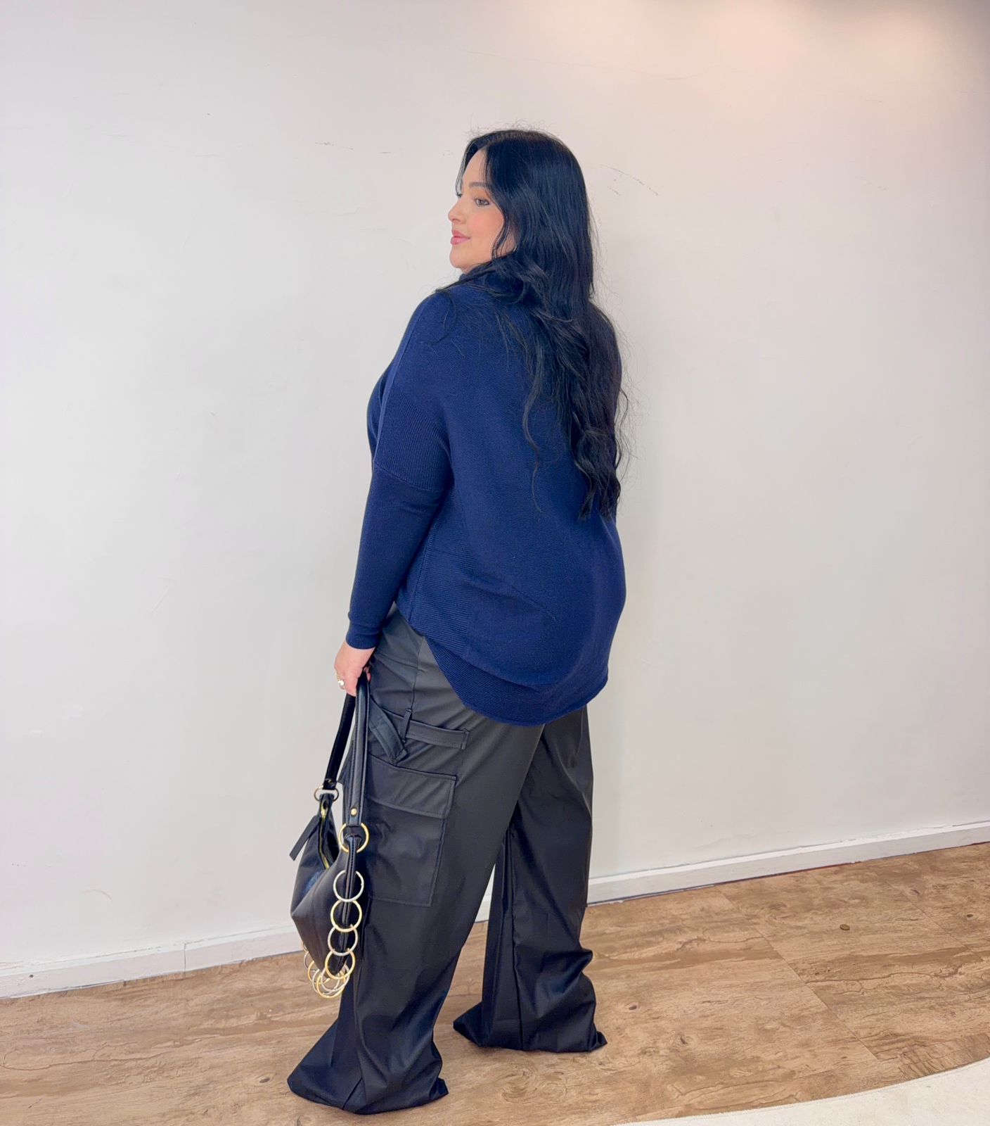 Calça Cargo Couro