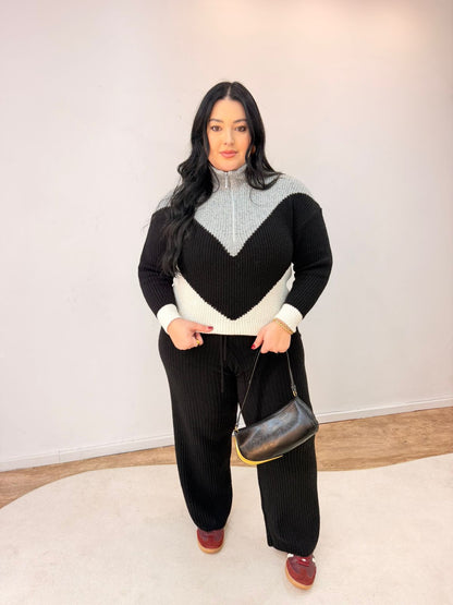 Conjunto Tricot Mousse com Zíper Beatriz