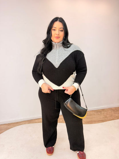 Conjunto Tricot Mousse com Zíper Beatriz