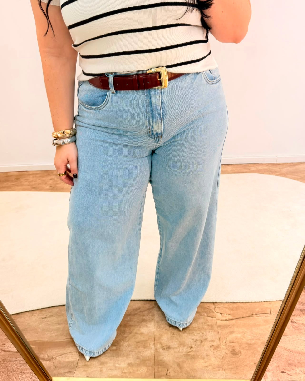 Pantalona Jeans Recorte