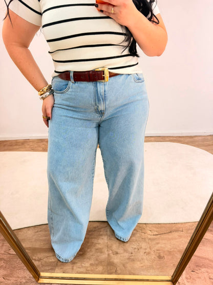 Pantalona Jeans Recorte