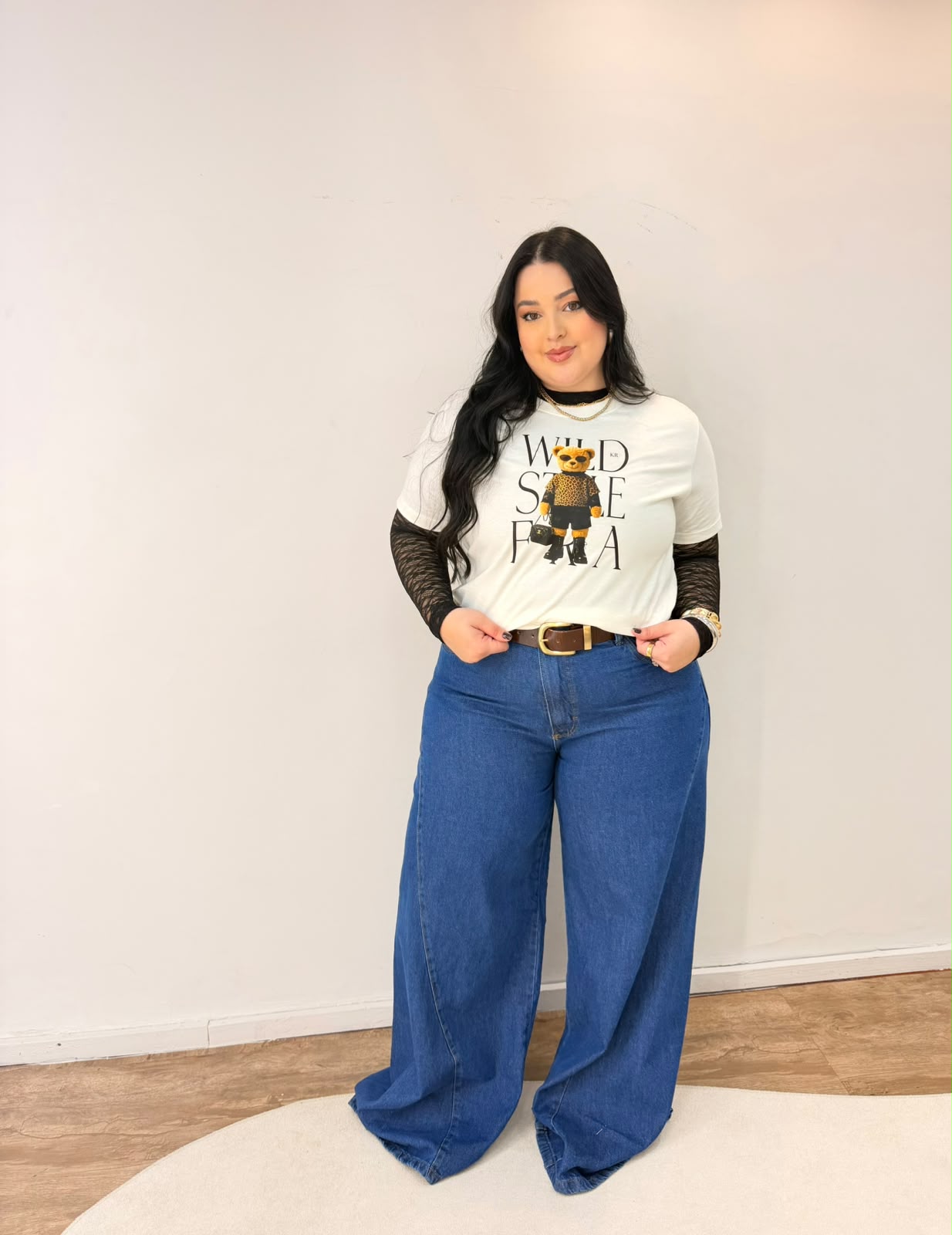 Wide Leg Básica Escura