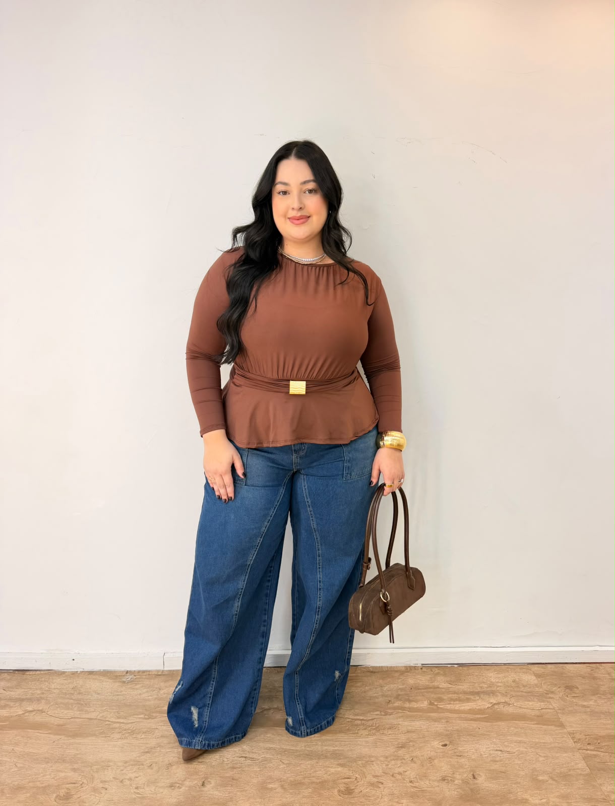 Blusa Bata Manga Longa Poliamida