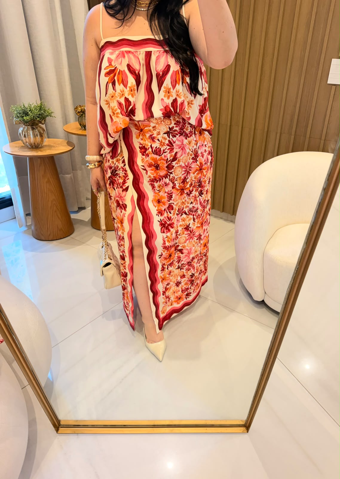 Saia Pareô Estampada Lenço Floraline Farm