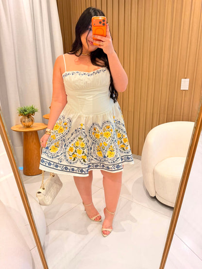 Vestido Curto Romance Boho Farm