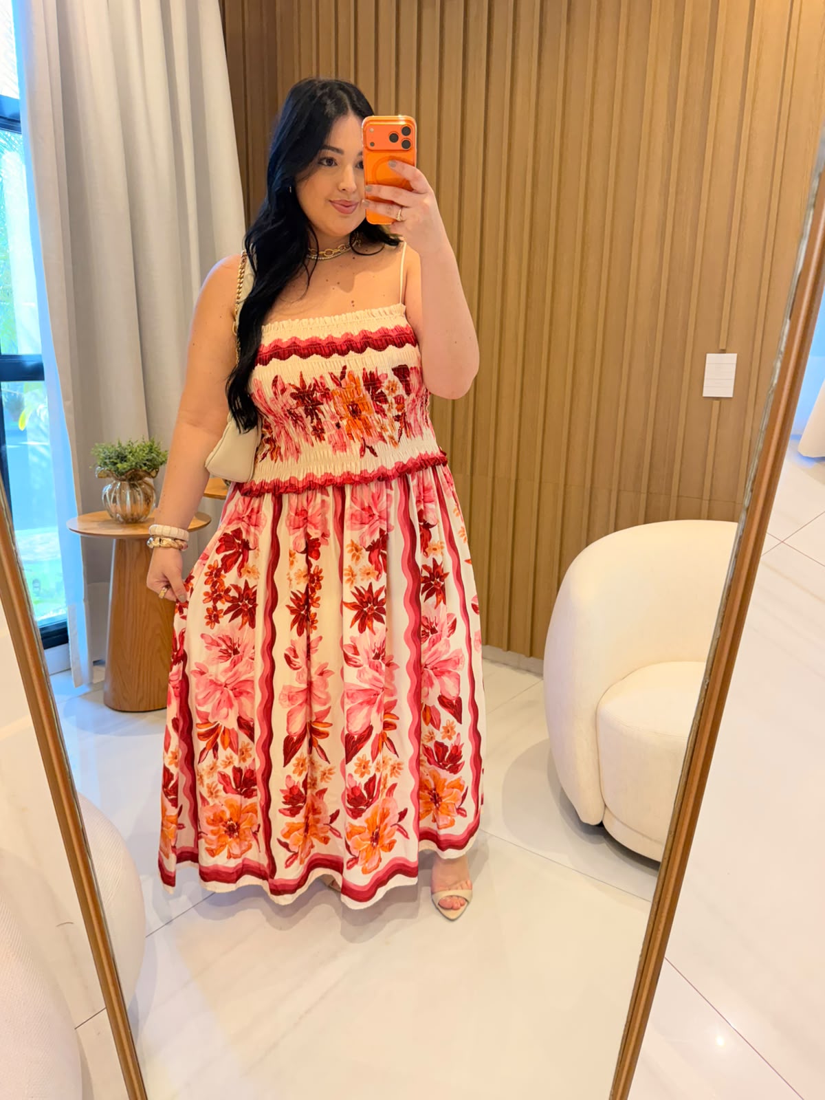 Vestido Lastex Estampado Lenço Floraline Farm