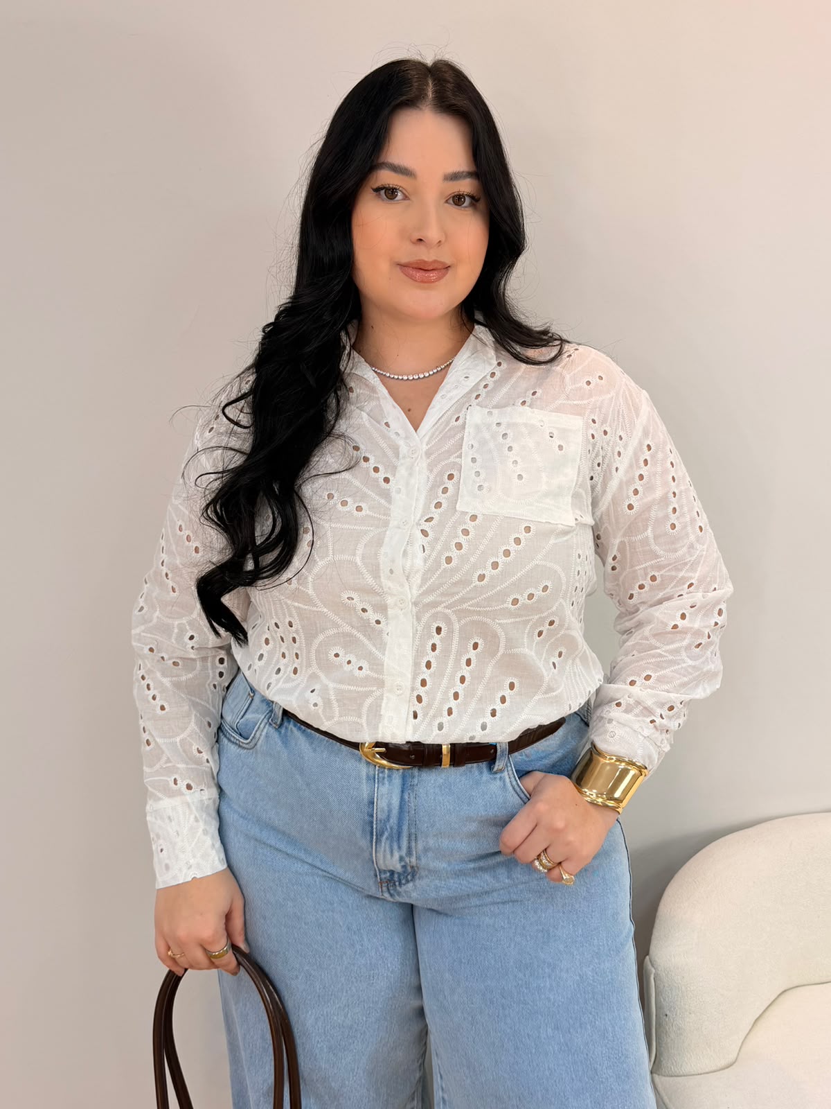 Camisa em Laise Sofia