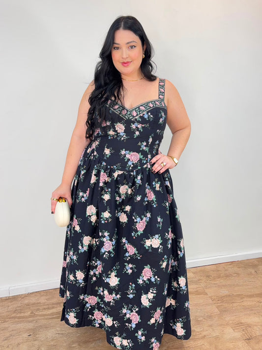 Vestido Cropped Estampado Romance Farm