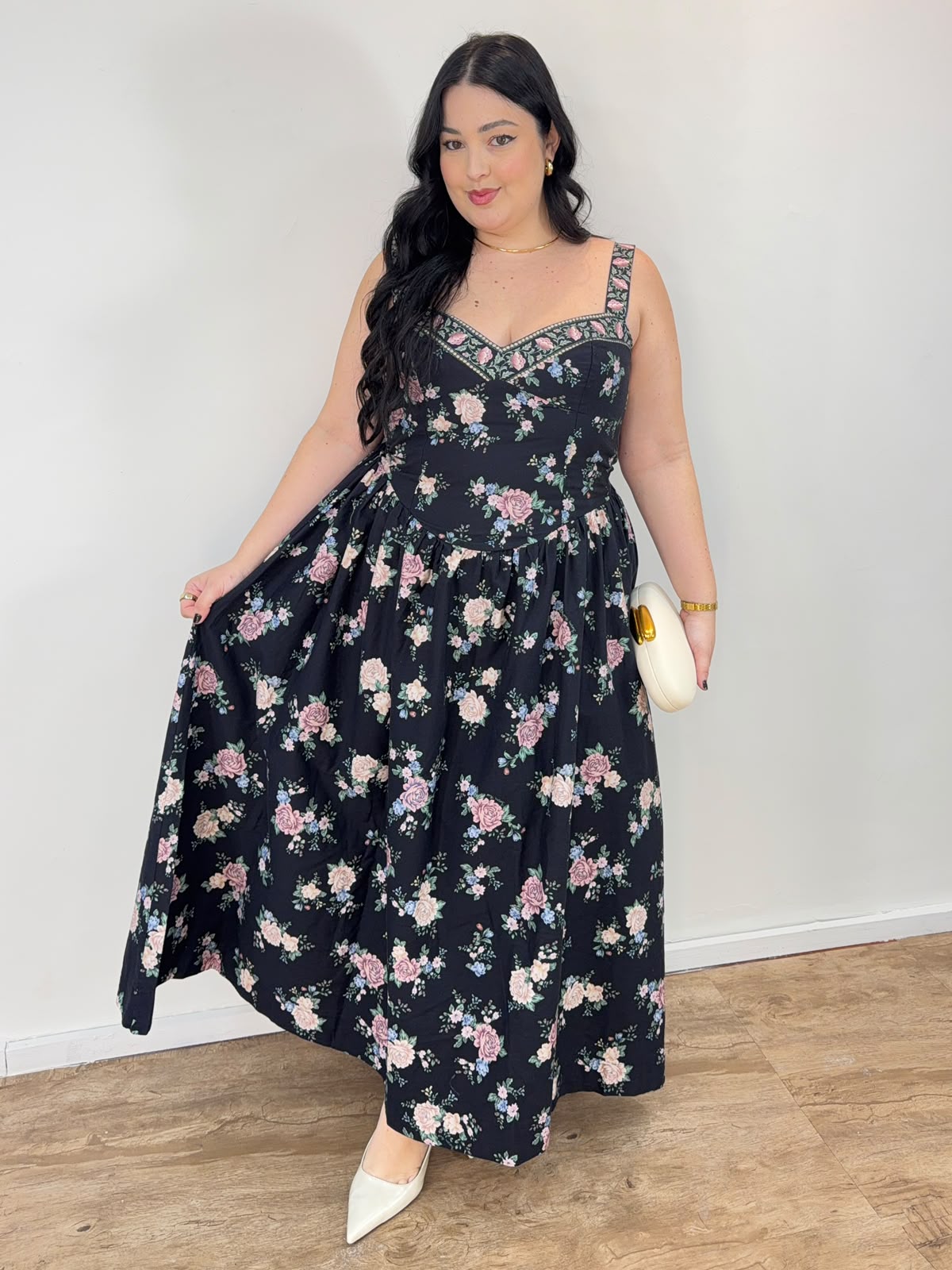 Vestido Cropped Estampado Romance Farm