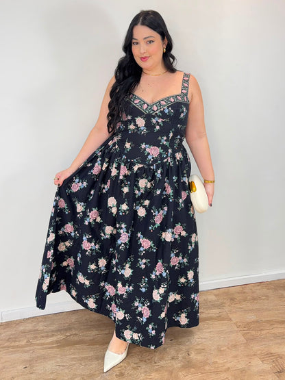 Vestido Cropped Estampado Romance Farm