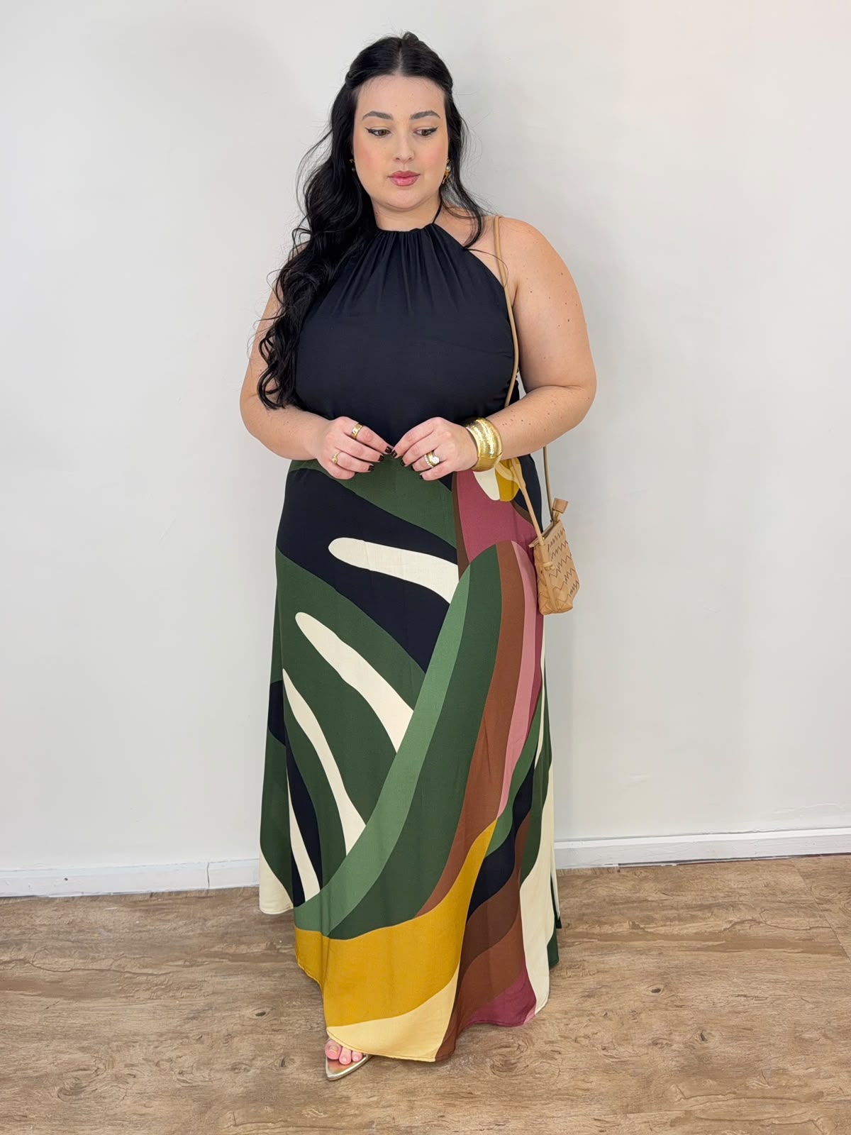 Vestido Longo Listra Arara Farm