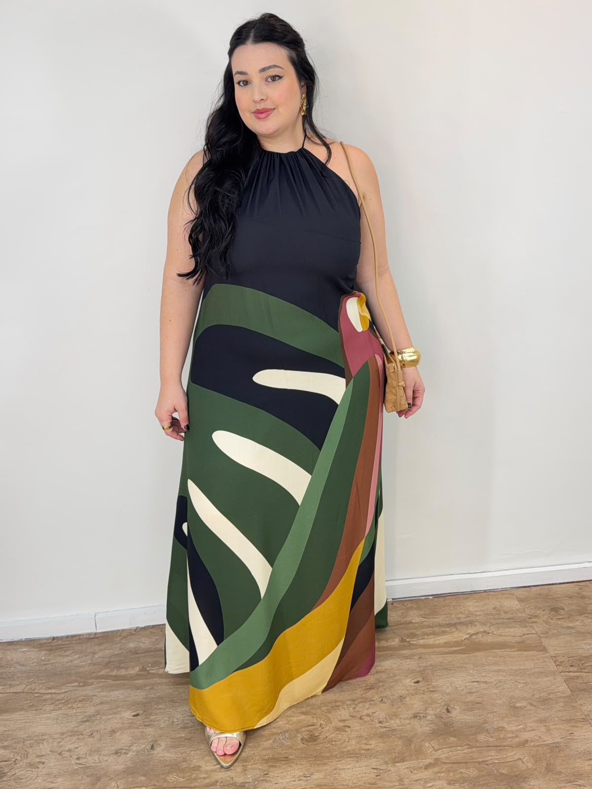 Vestido Longo Listra Arara Farm