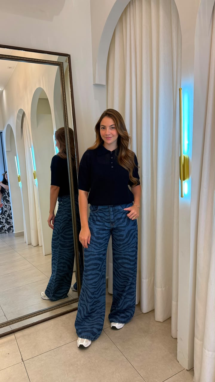 Calça Jeans Wide Leg Tigre