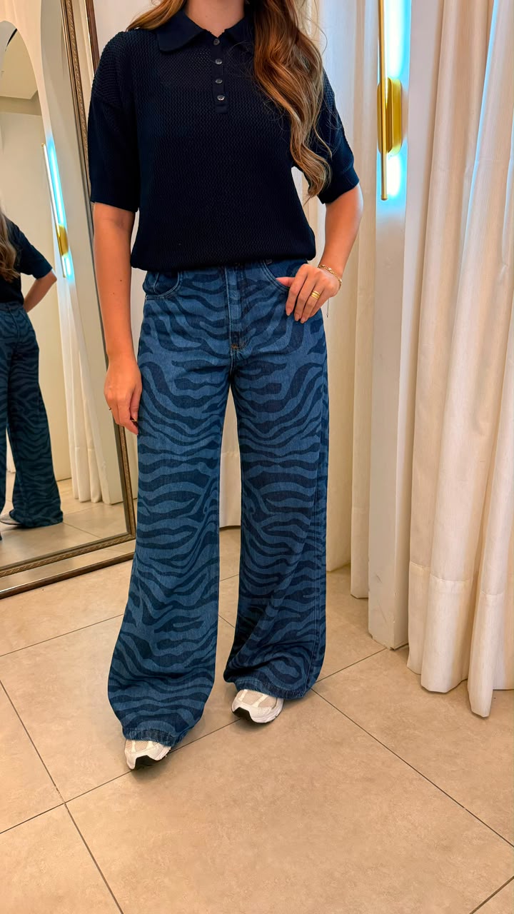 Calça Jeans Wide Leg Tigre