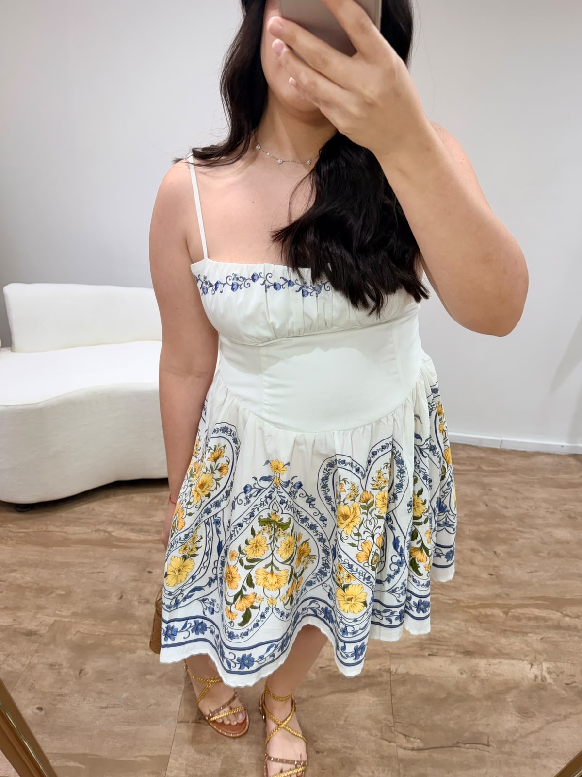 Vestido Curto Estampado Romance Boho Farm