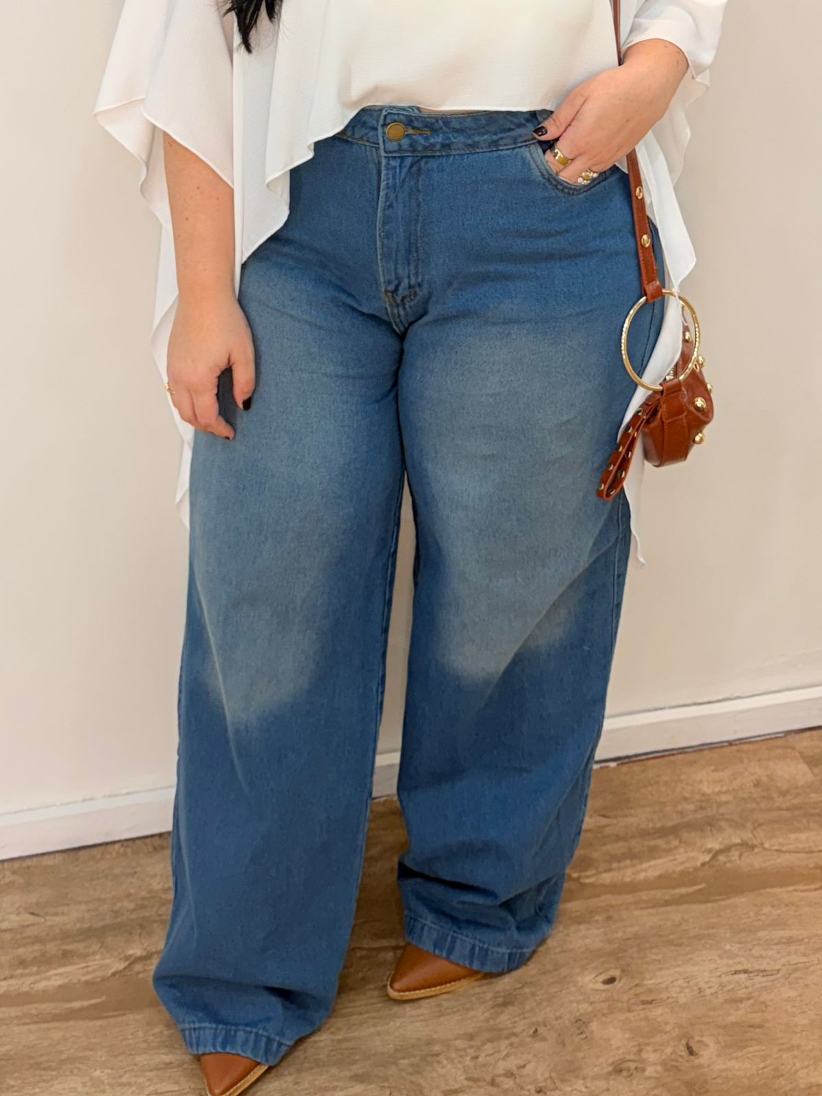 Calça Jeans Wide Leg Paula