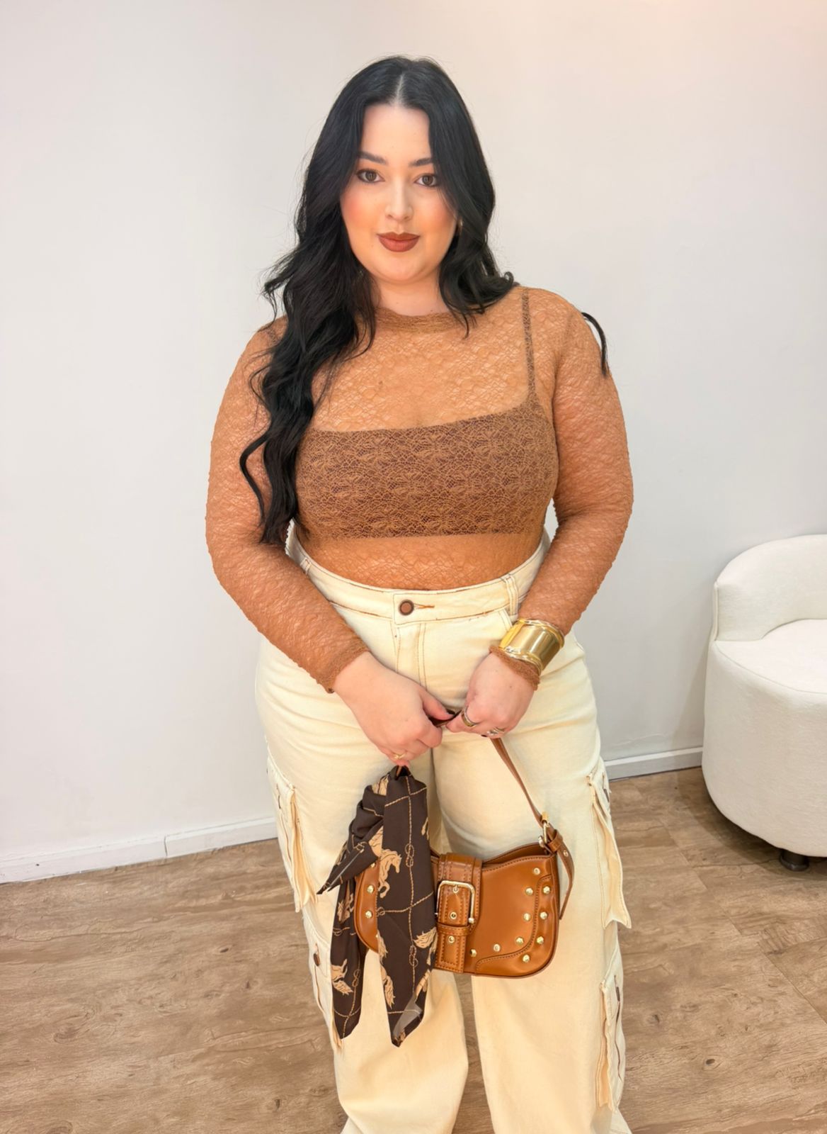 Blusa Segunda Pele em Renda