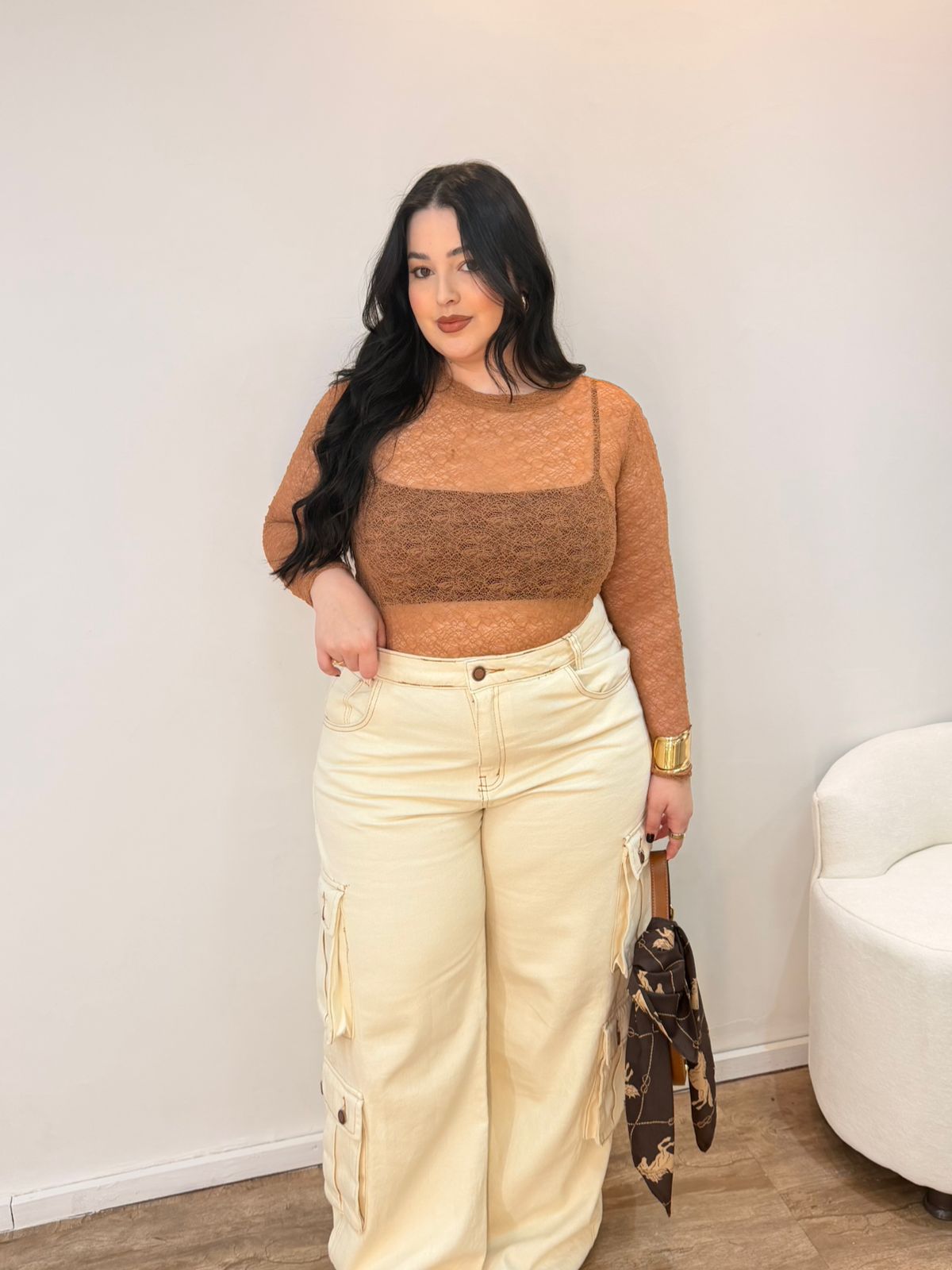Blusa Segunda Pele em Renda