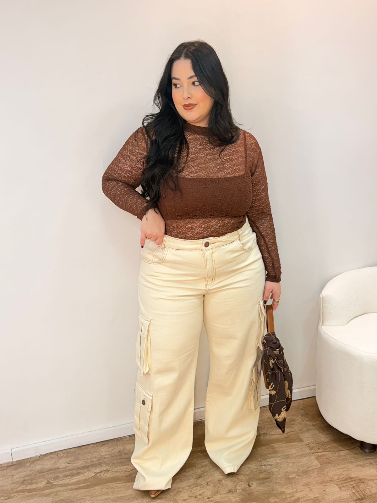 Blusa Segunda Pele em Renda