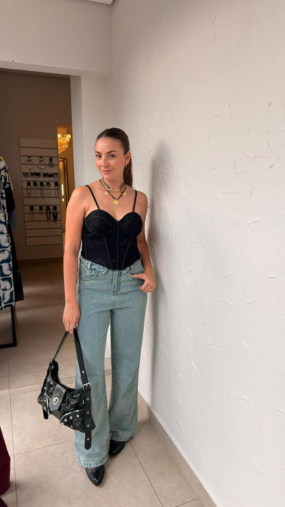 Calça Jeans Cós Virado Sujinha
